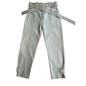 A.L.C. Women's Blue Skinny Zip Fly Waist Tie Paneled Jeans Pant - Size  10 - NWT